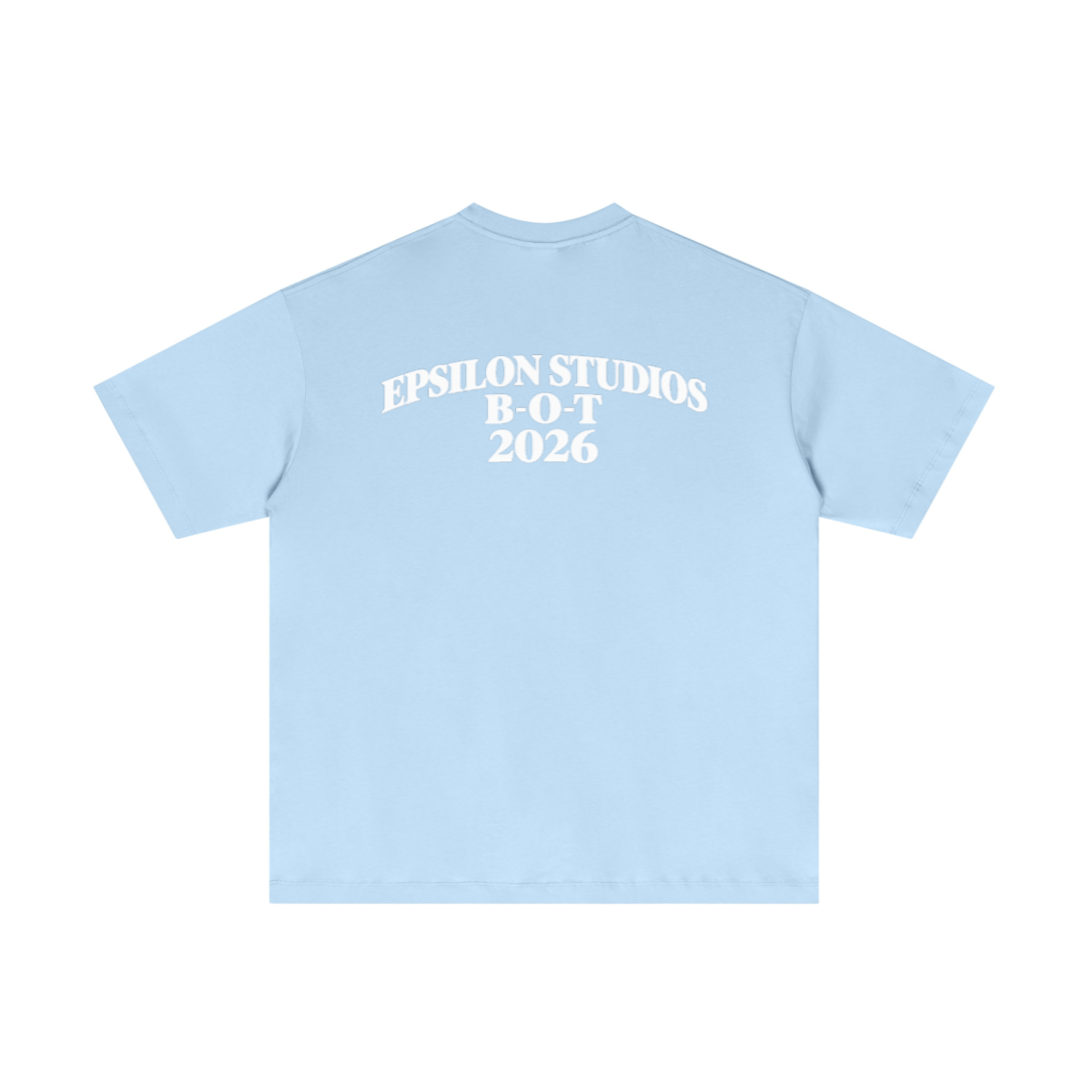 180GSM Men's Low-Shrink Lightweight Cotton T-Shirt Light blue