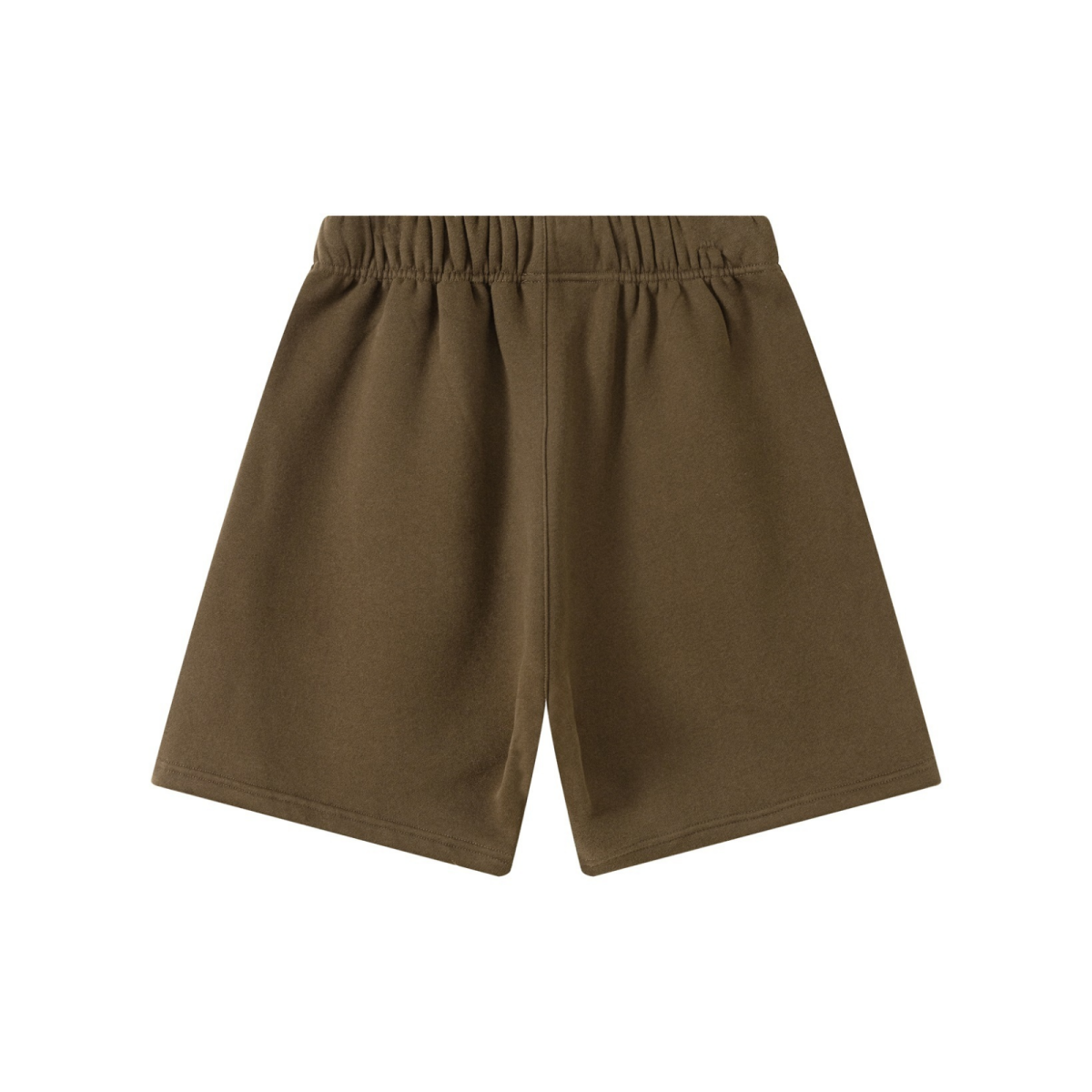 345GSM Men’s Fleece-Lined Straight-Leg Shorts Brown