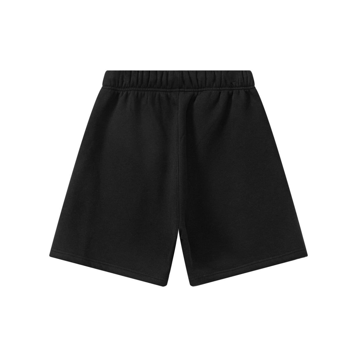 345GSM Men’s Fleece-Lined Straight-Leg Shorts Black