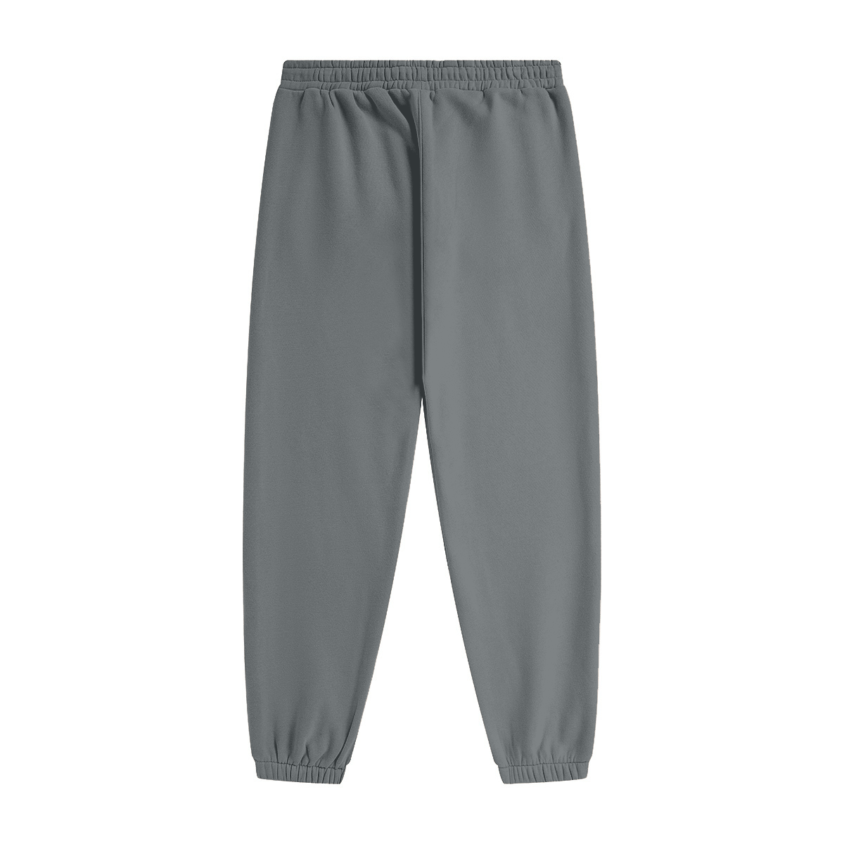 345GSM Unisex Fleece-Lined Clean Solid Drawstring Jogger Sweatpants Medium Grey