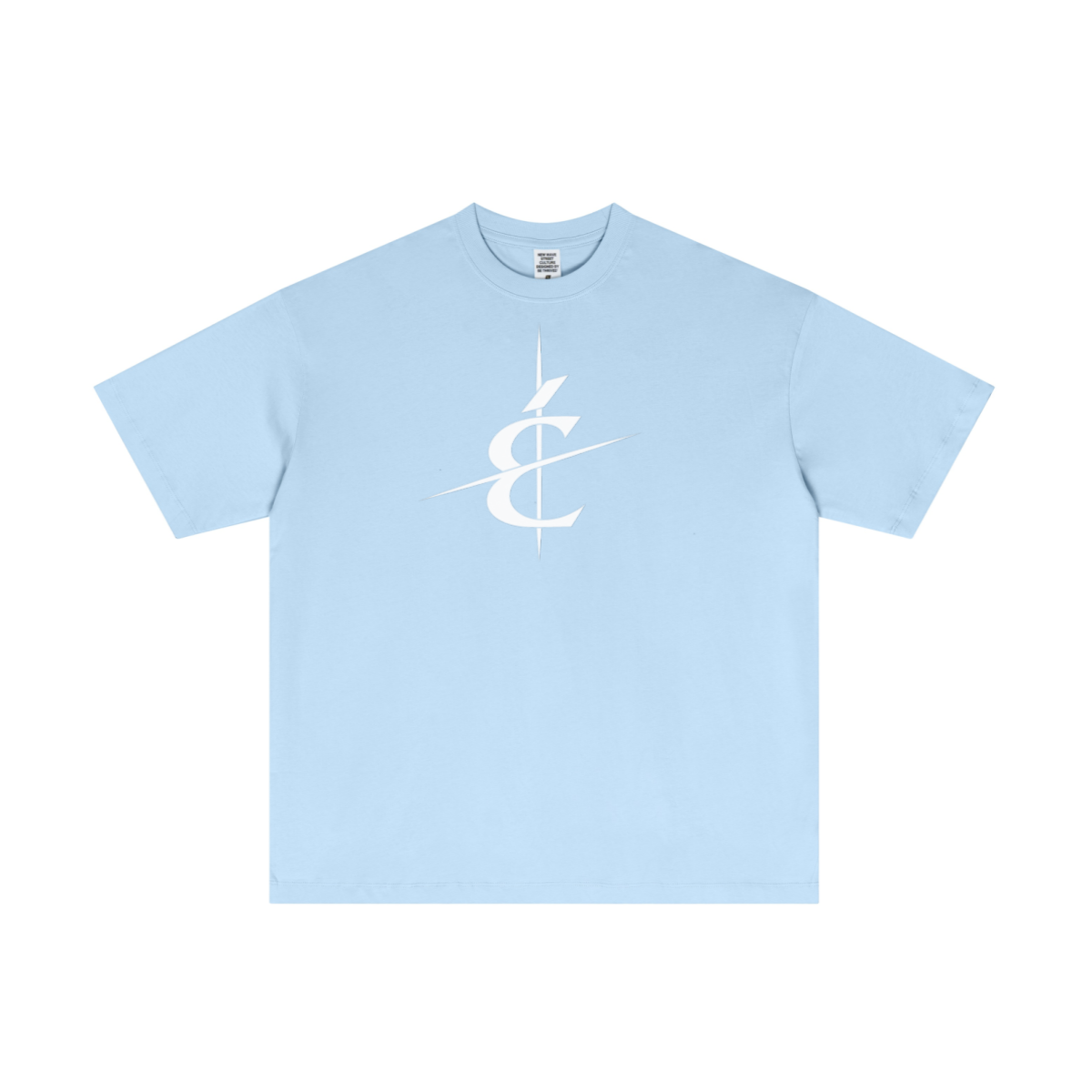 180GSM Men's Low-Shrink Lightweight Cotton T-Shirt Light blue