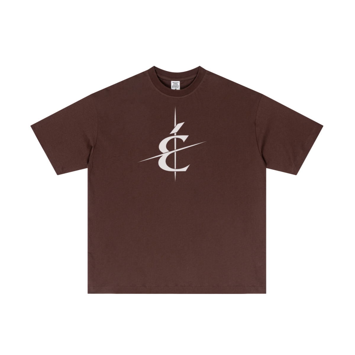 180GSM Men's Low-Shrink Lightweight Cotton T-Shirt Dark brown